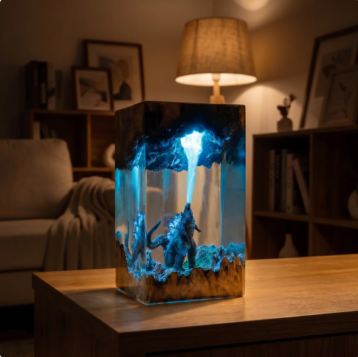 Godzilla Resin Lamp